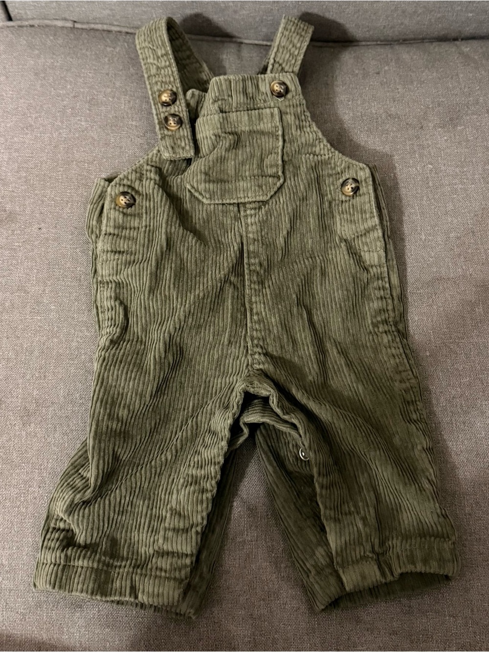 Carter's Olive Green Corduroy Overalls